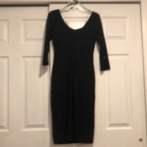 ✨FIRE Los Angeles Black Lace MIDI Dress Size Medium